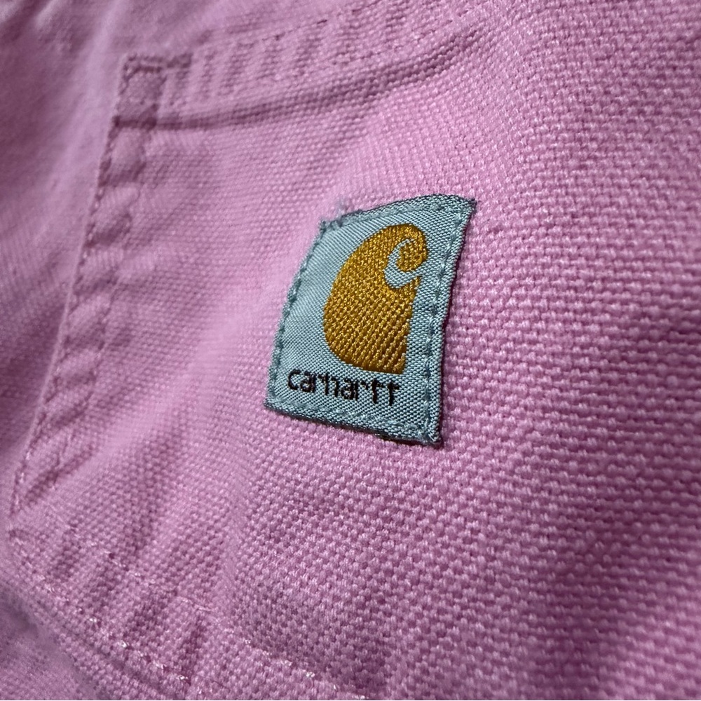 Carhartt Kids Pink Cotton Overalls with Front Pocket - Picture 6 of 12